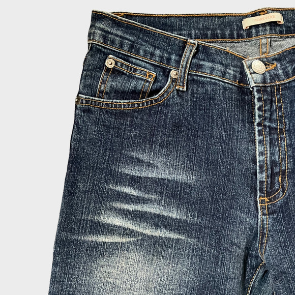 Vintage 90s Forever 21 High Rise Flare, Wide Leg Blue Jeans Size 9 - Picture 3 of 12